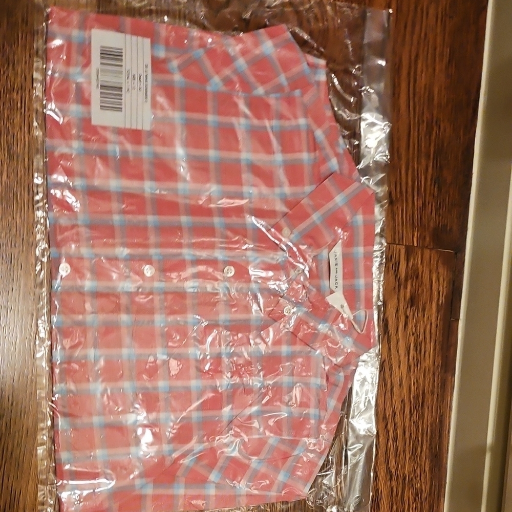 Janie and Jack Red and Blue Plaid Button Down Shirt